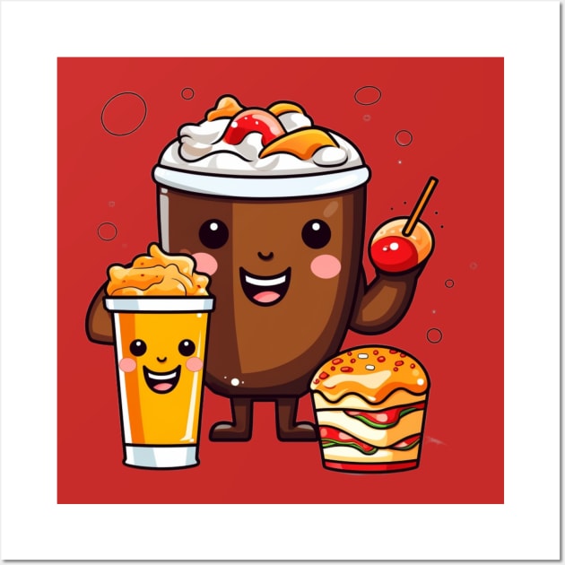 kawaii  junk food T-Shirt cute  funny Wall Art by nonagobich